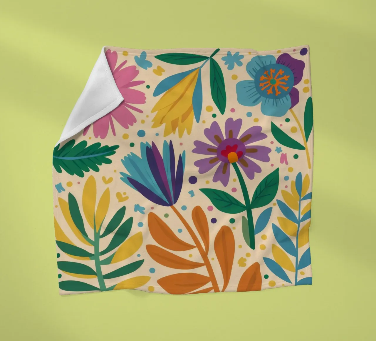 Patch di fiori selvatici stravaganti coperta in pile da Solace Light