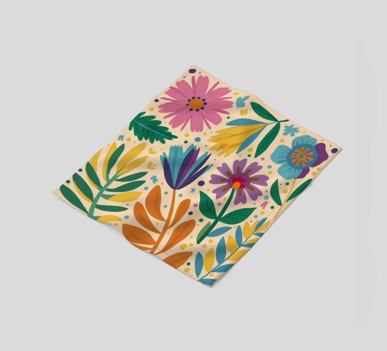 Patch di fiori selvatici stravaganti coperta in pile da Solace Light