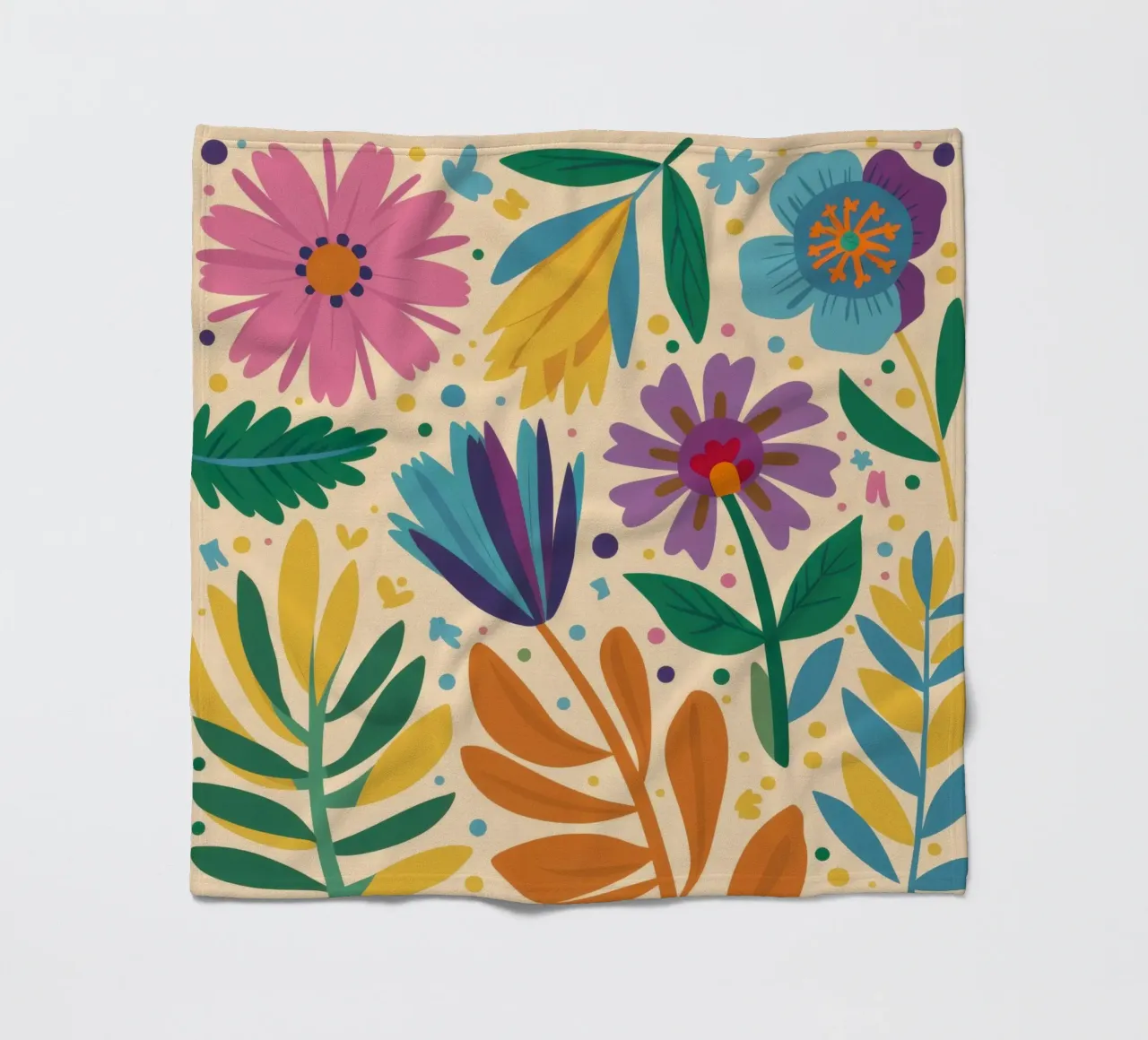 Patch di fiori selvatici stravaganti coperta in pile da Solace Light