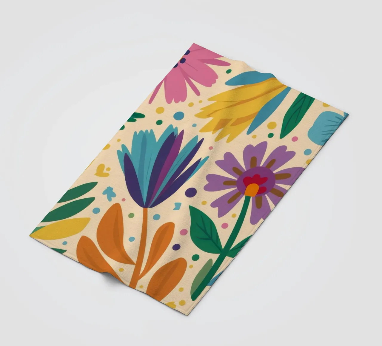 Patch di fiori selvatici stravaganti coperta in pile da Solace Light