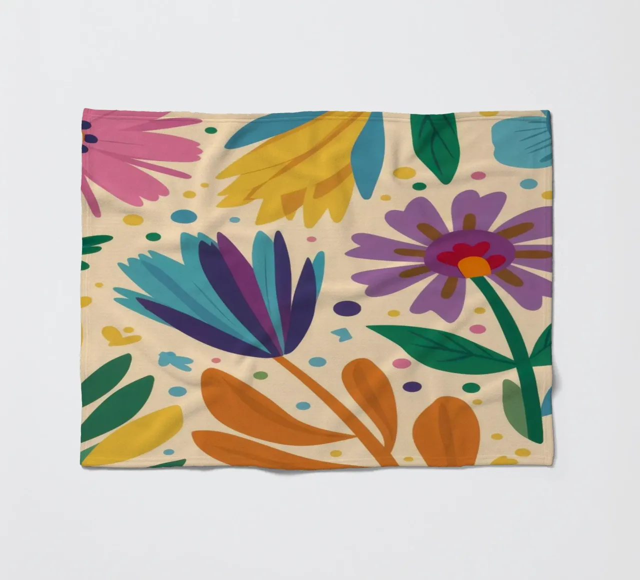 Patch di fiori selvatici stravaganti coperta in pile da Solace Light