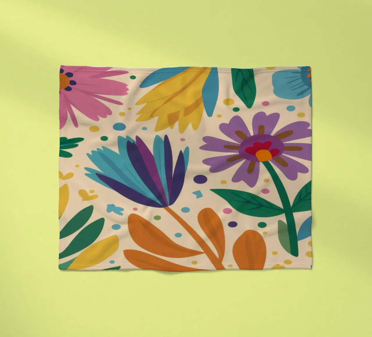 Patch di fiori selvatici stravaganti coperta in pile da Solace Light