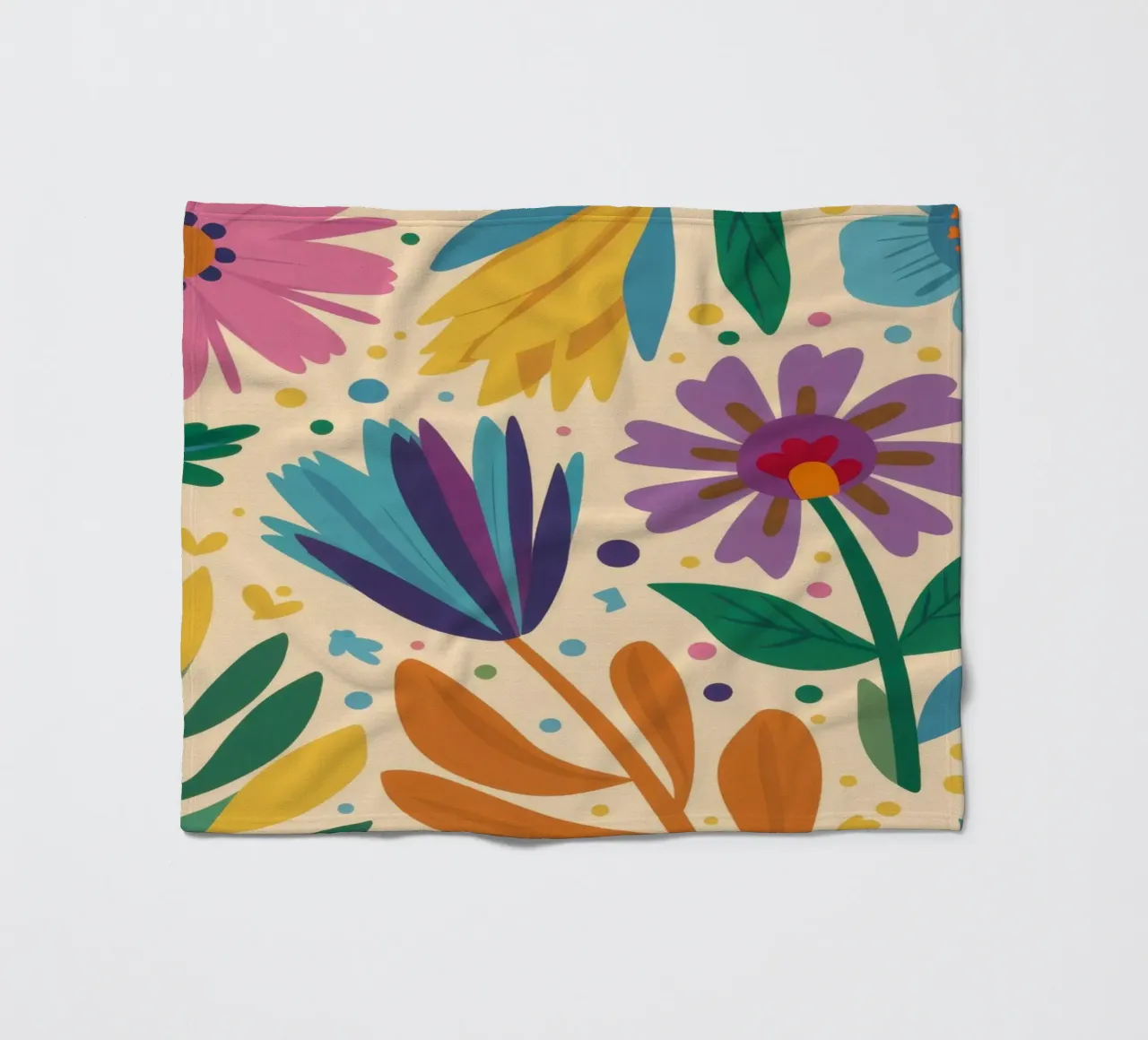 Patch di fiori selvatici stravaganti coperta in pile da Solace Light