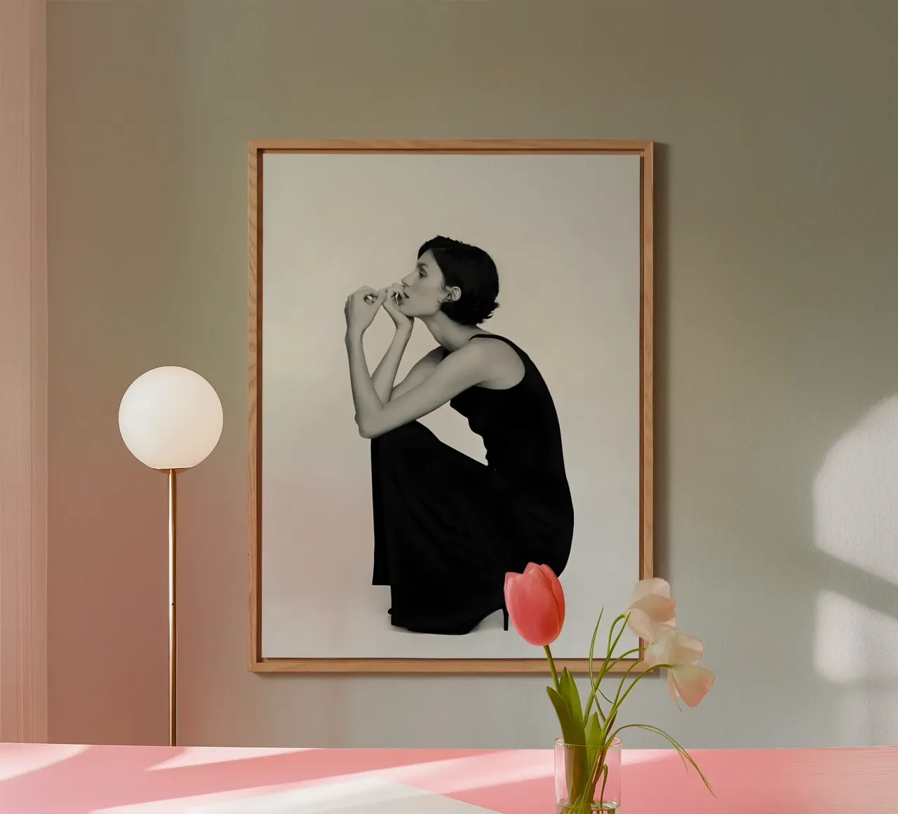 Linea monocromatica pannello forex da Galery Vintage