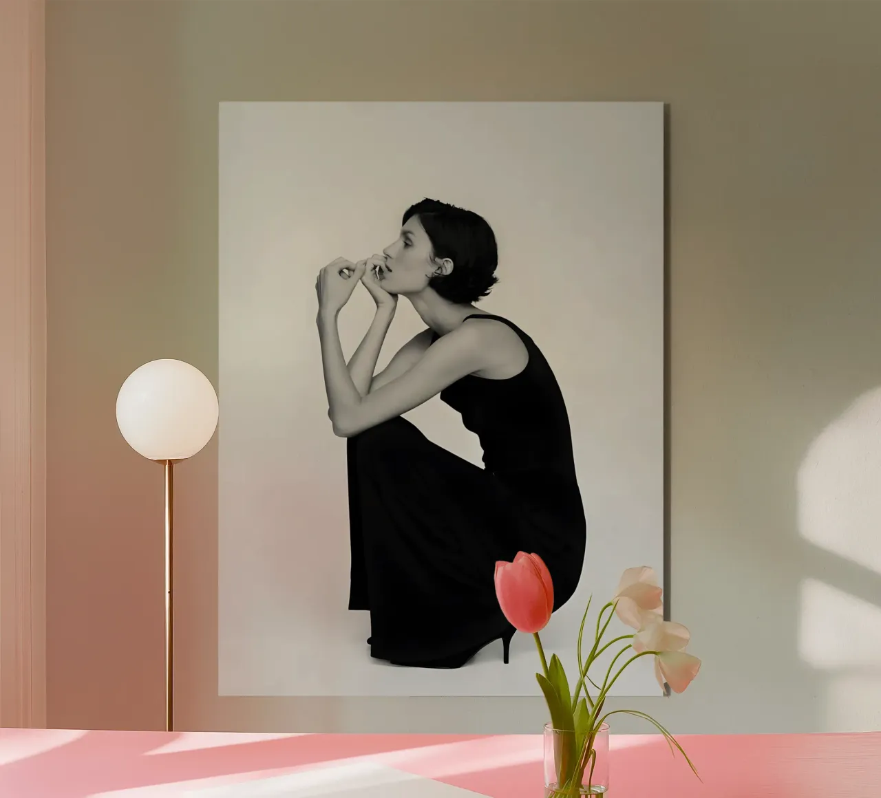 Linea monocromatica pannello forex da Galery Vintage