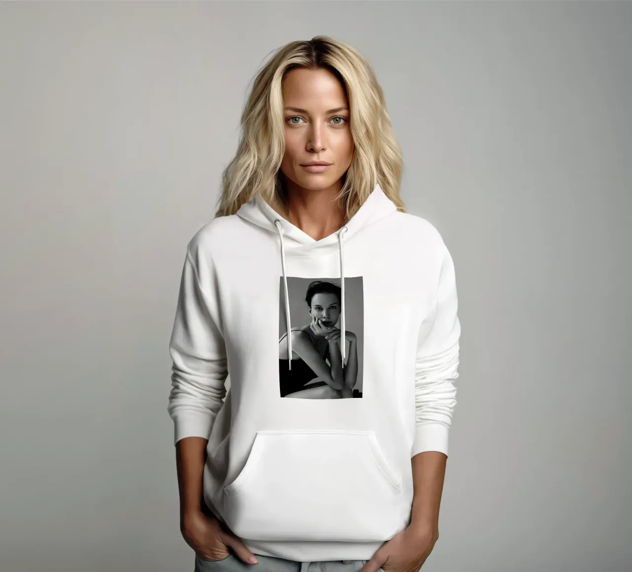 Sguardo ininterrotto felpa con cappuccio da Galery Vintage