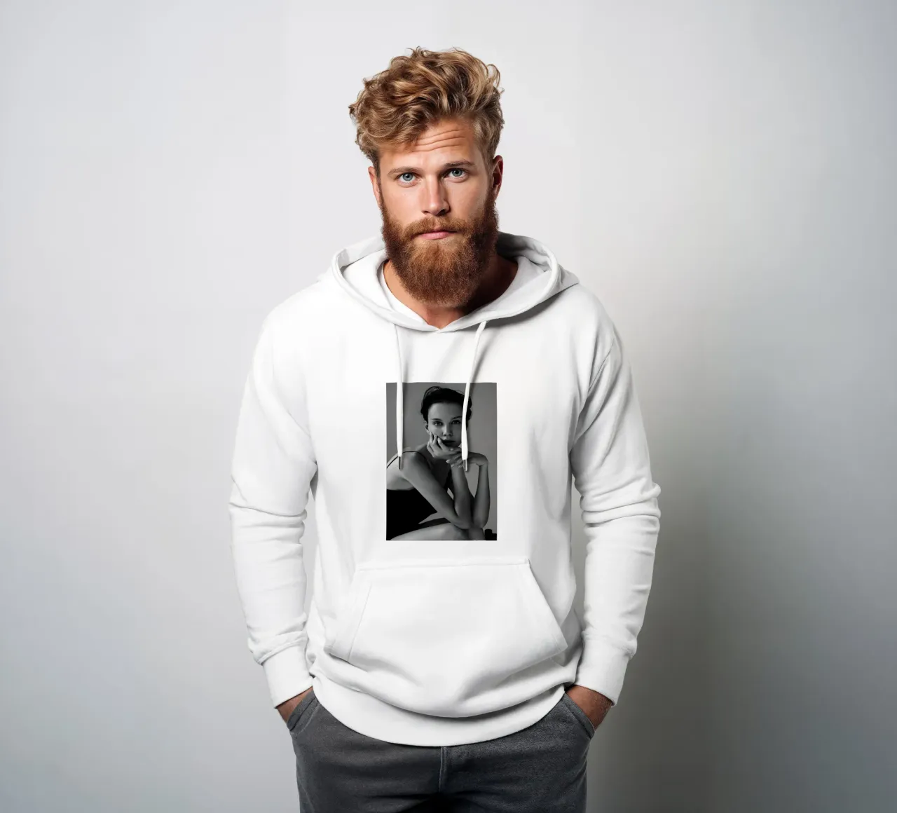 Sguardo ininterrotto felpa con cappuccio da Galery Vintage