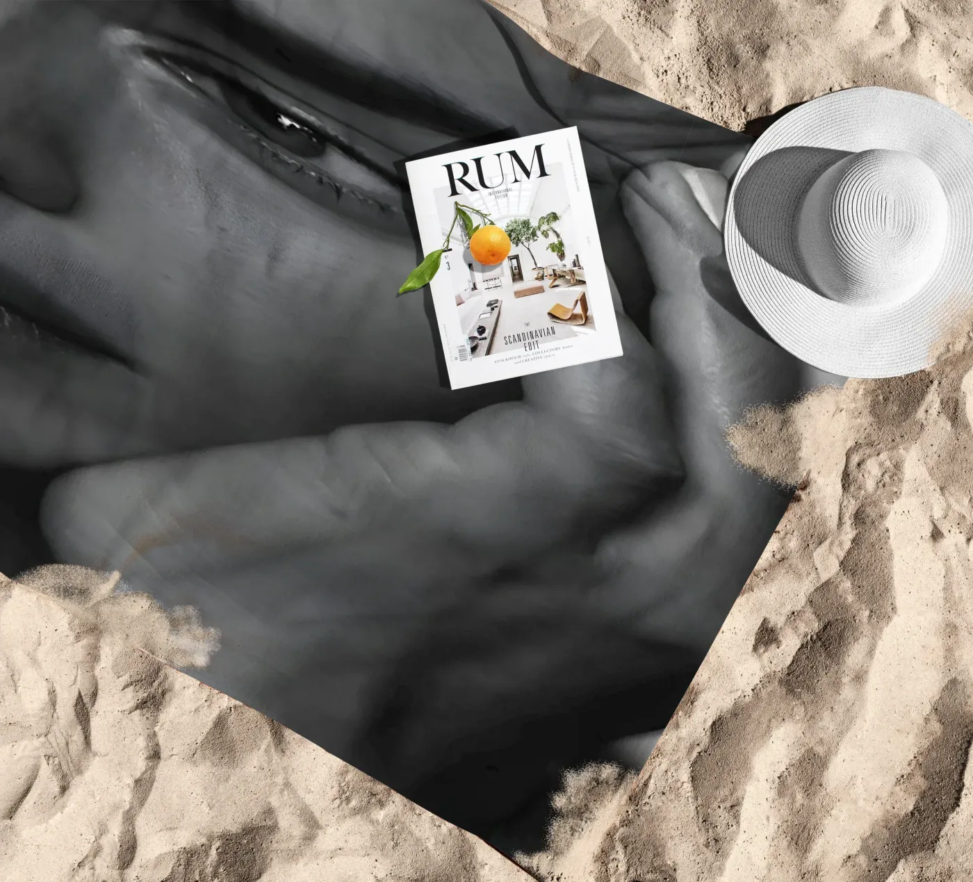 Partial Reveal beach towel by Galery Vintage