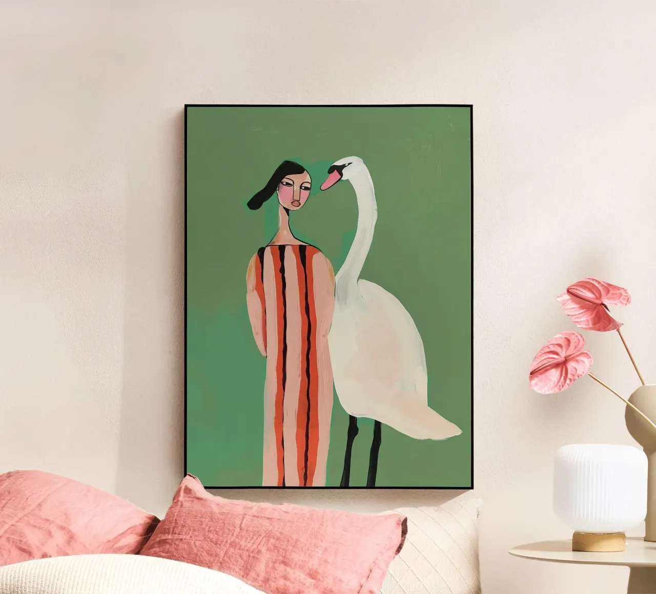 Il cigno e la donna plexiglass da Sienna Atelier