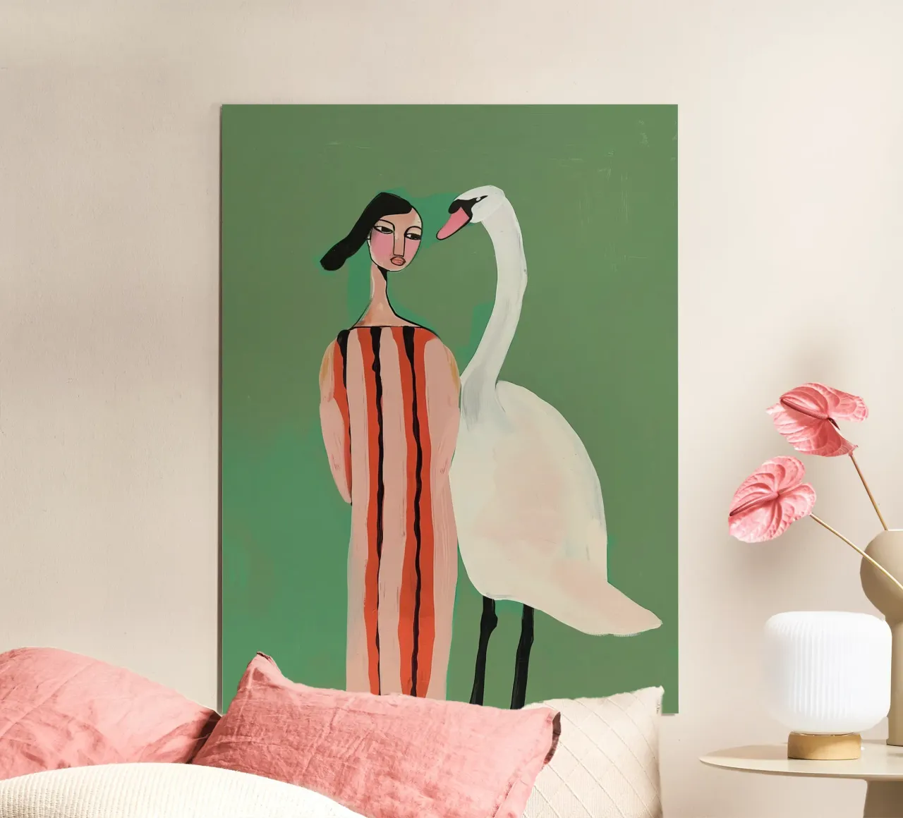 Il cigno e la donna poster da Sienna Atelier