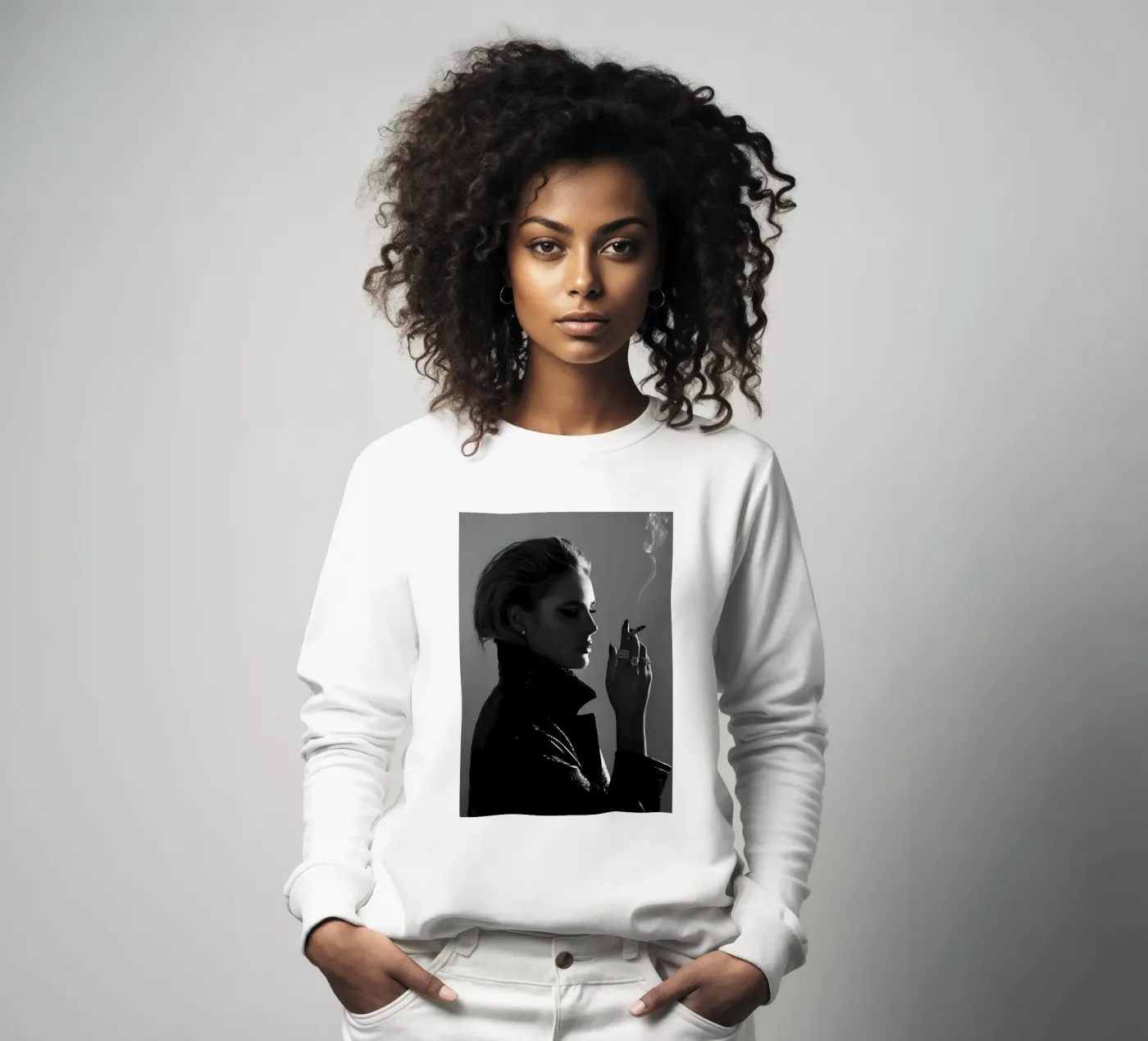 Fumo e profilo felpa da Galery Vintage