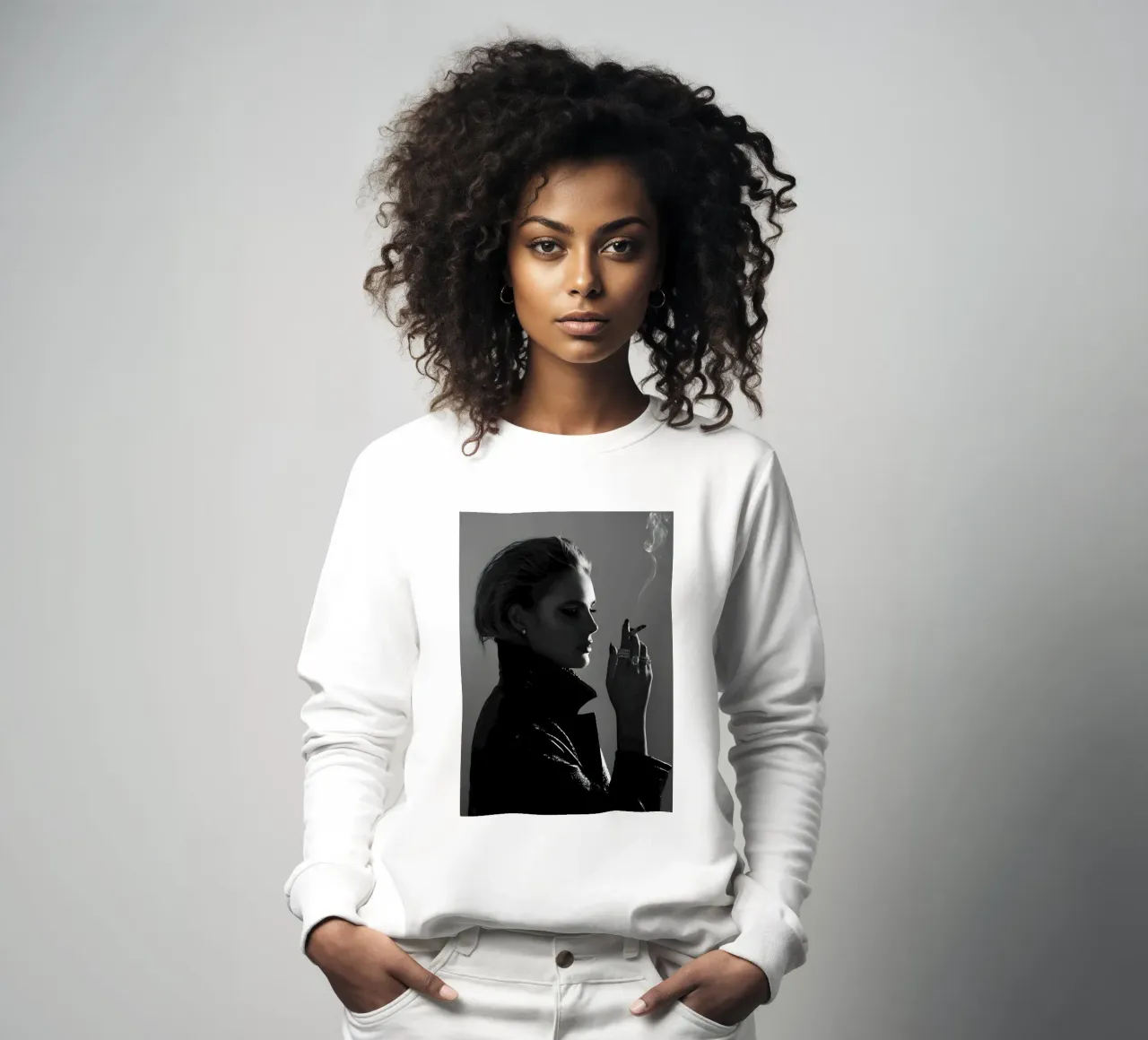 Fumo e profilo felpa da Galery Vintage