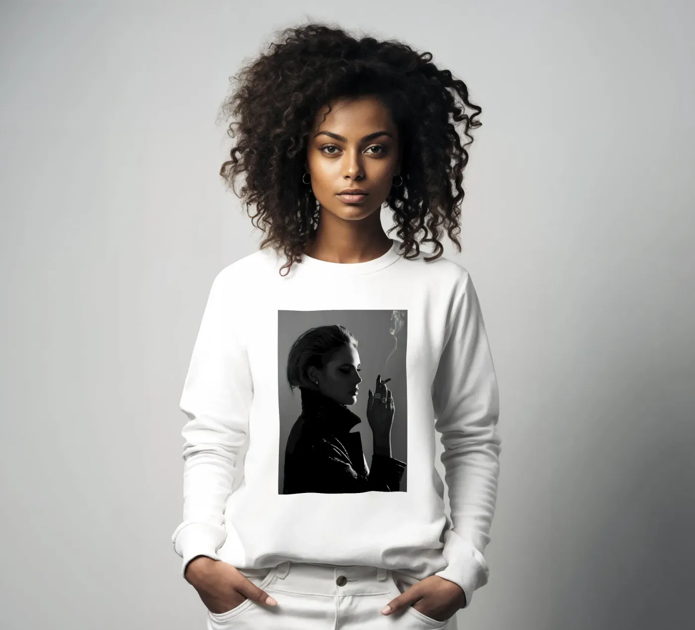 Fumo e profilo felpa da Galery Vintage