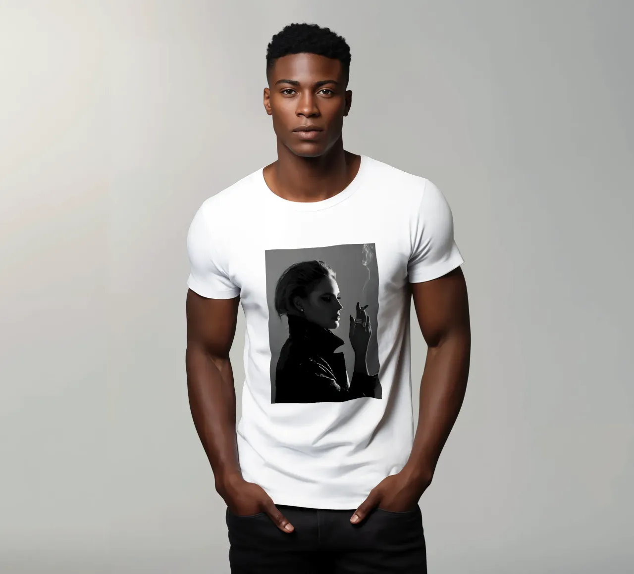 Fumo e profilo t-shirt da Galery Vintage