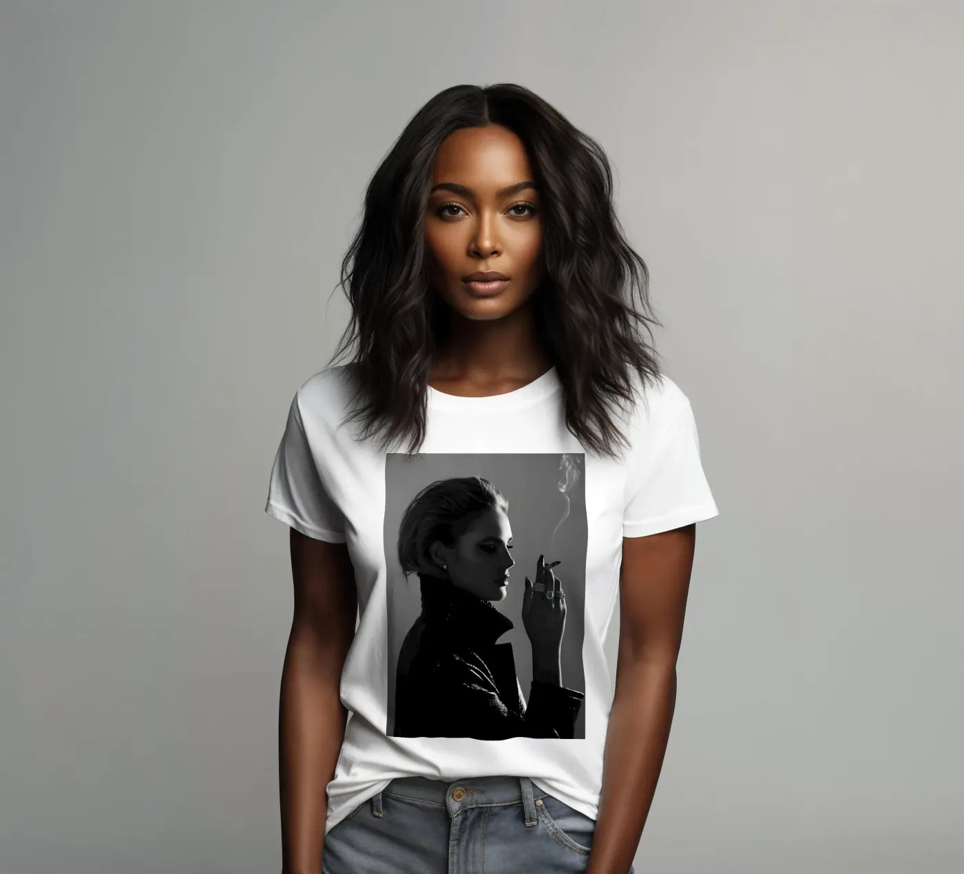 Smoke and Profile dames t-shirt getailleerd van Galery Vintage