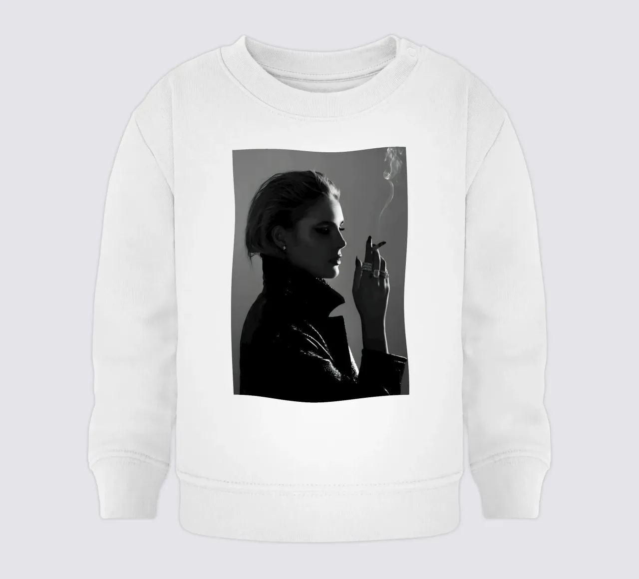 Fumo e profilo felpa neonato da Galery Vintage