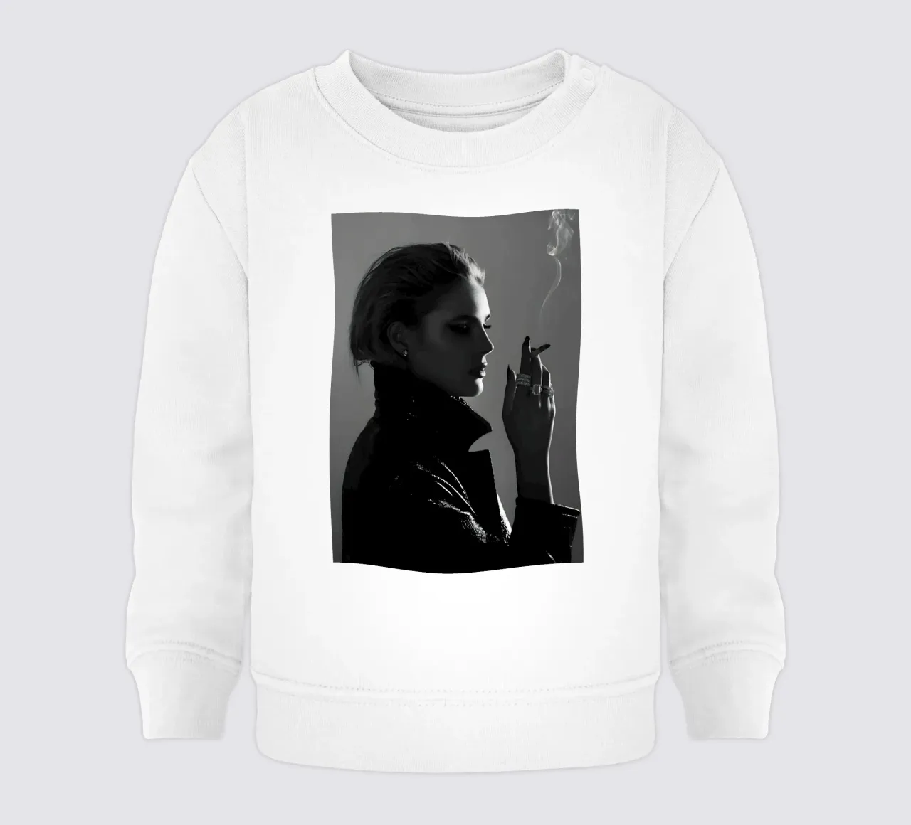 Fumo e profilo felpa neonato da Galery Vintage