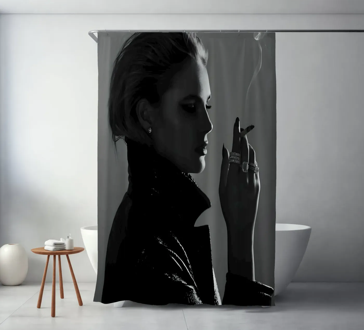 Smoke and Profile tenda da doccia da Galery Vintage