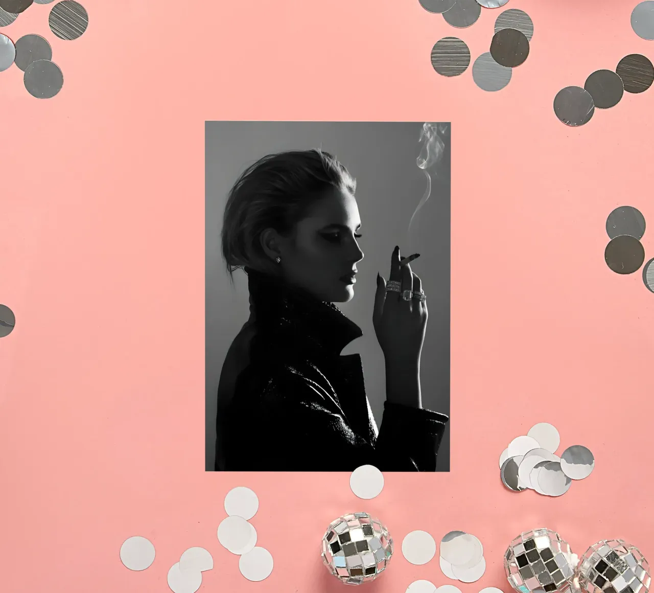 Rook en profiel sticker van Galery Vintage