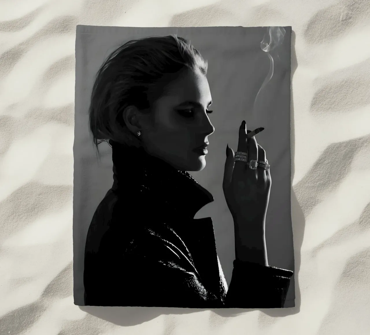 Fumo e profilo telo mare da Galery Vintage