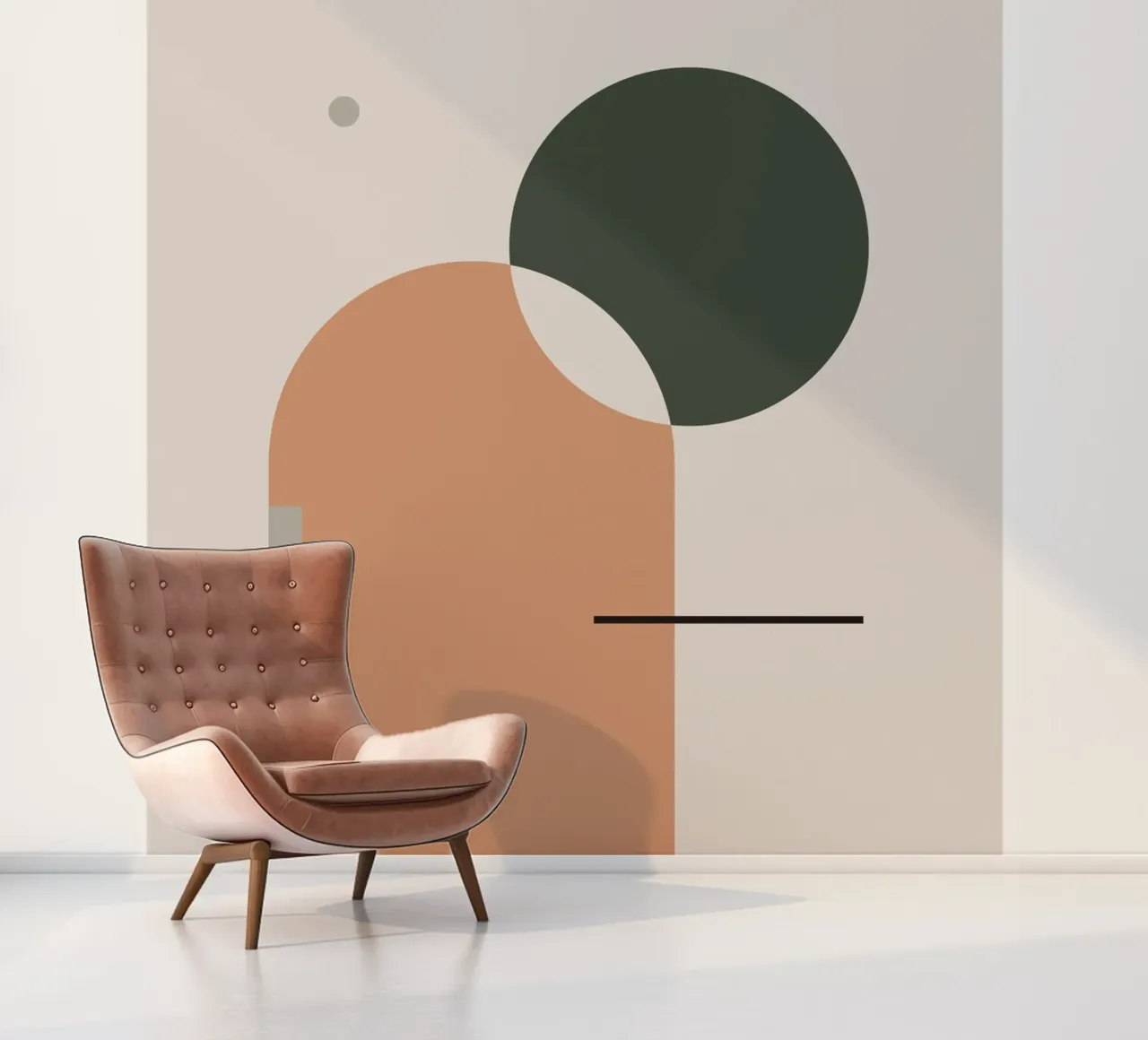 Simple Harmony - Abstract Composition fotobehang van KHouse Studio