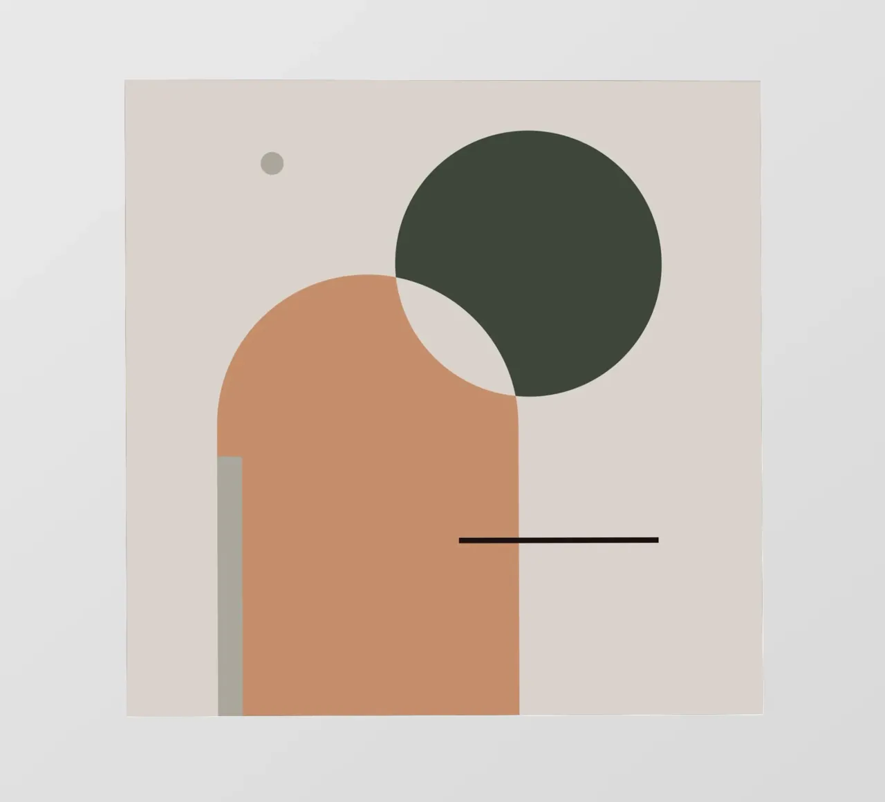 Simple Harmony - Abstract Composition fotobehang van KHouse Studio