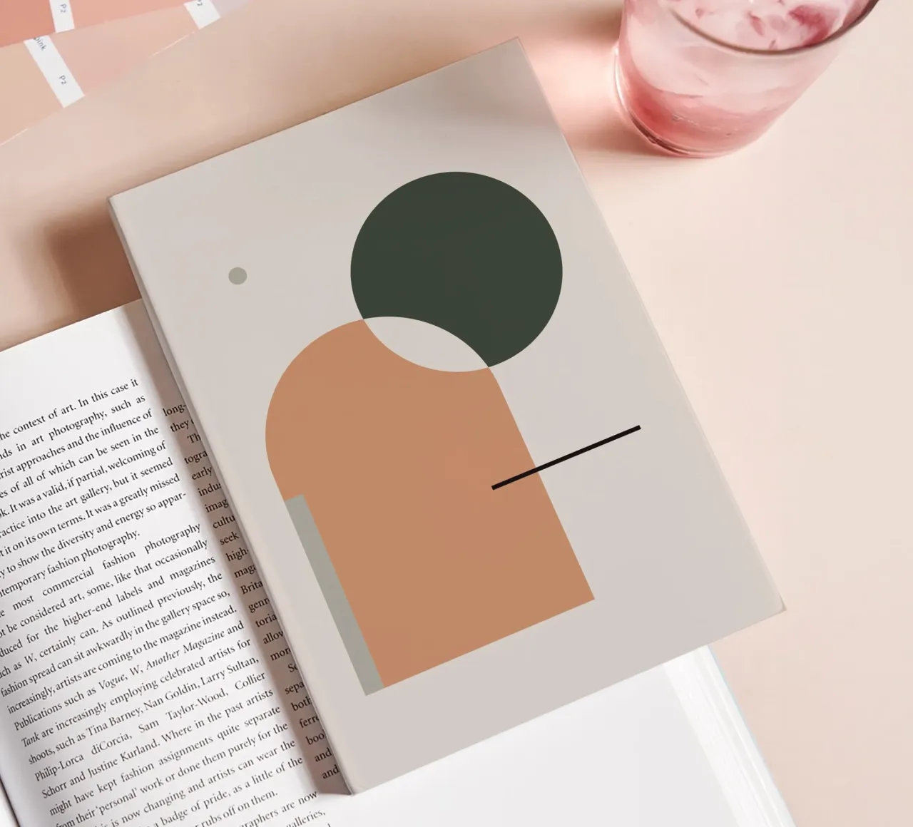 Simple Harmony - Abstract Composition notebook by KHouse Studio