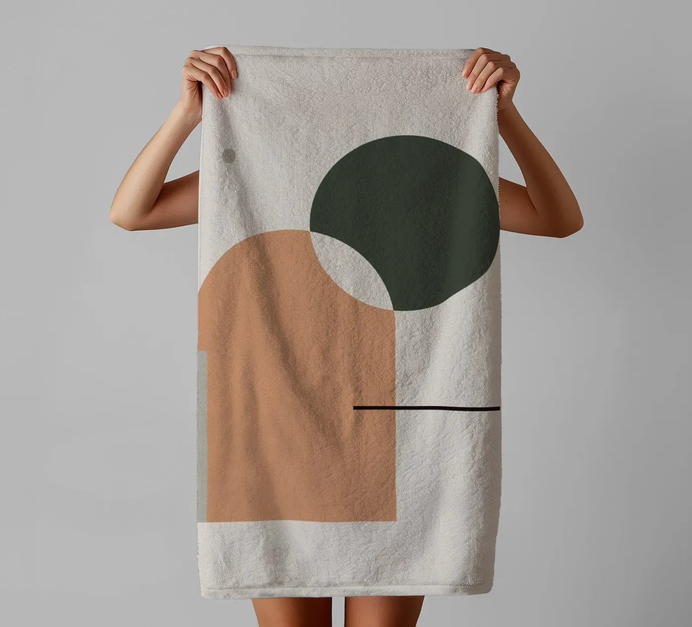 Simple Harmony - Abstract Composition towel by KHouse Studio