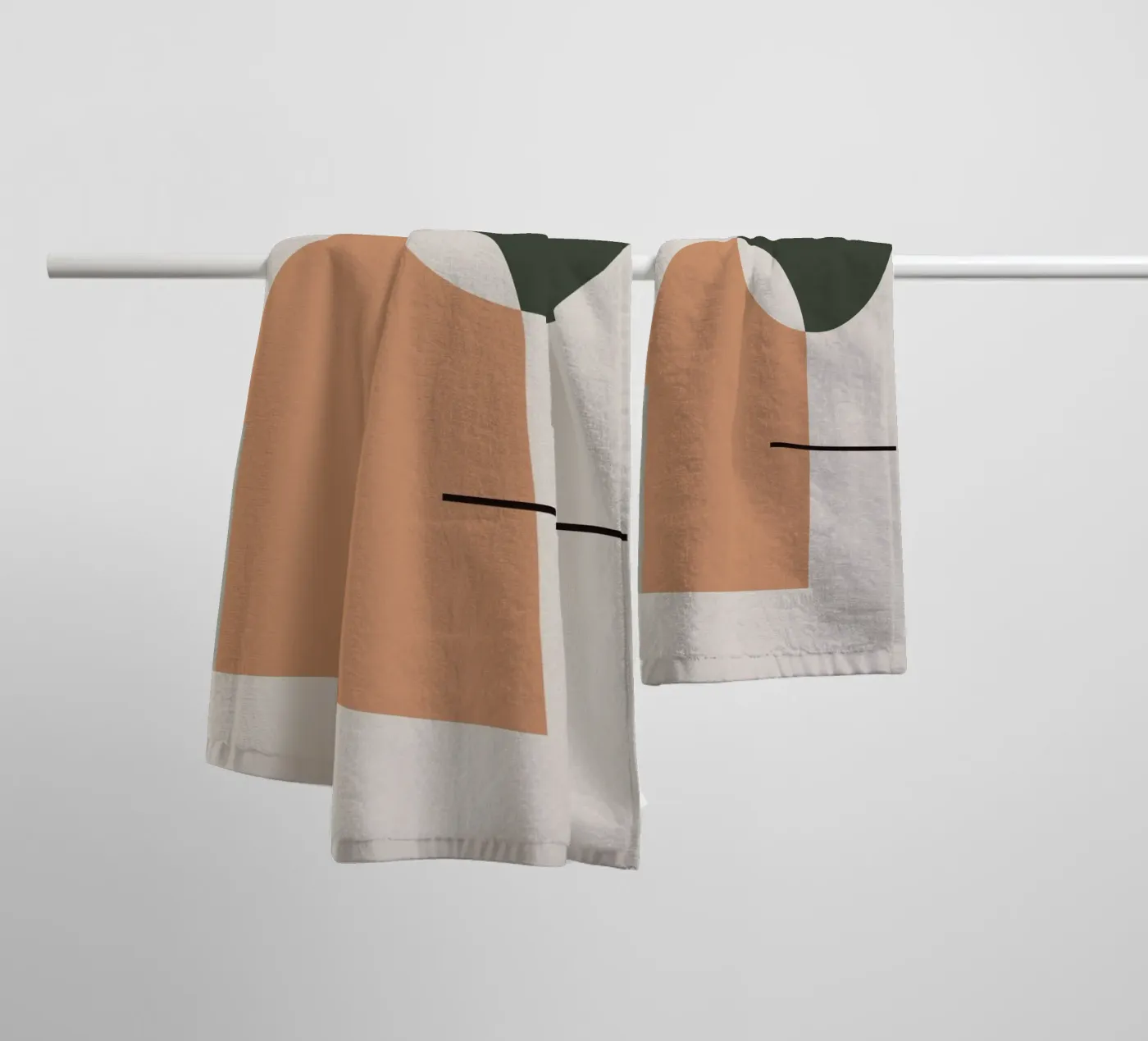 Simple Harmony - Abstract Composition towel by KHouse Studio
