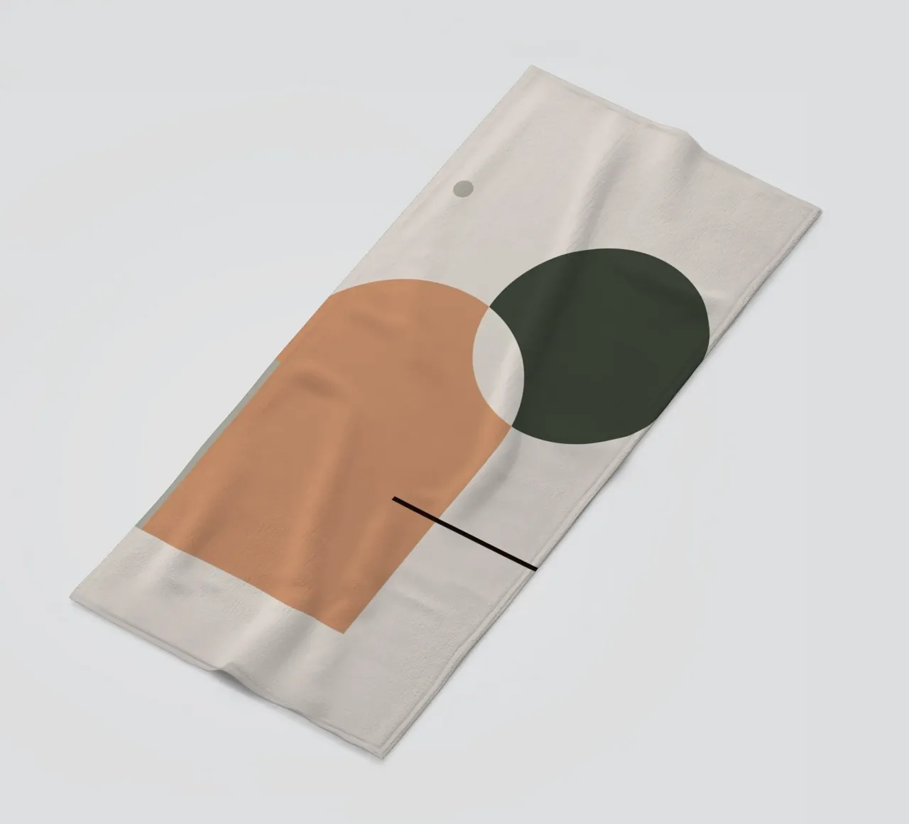 Eenvoudige harmonie - Abstracte compositie strandhanddoek van KHouse Studio