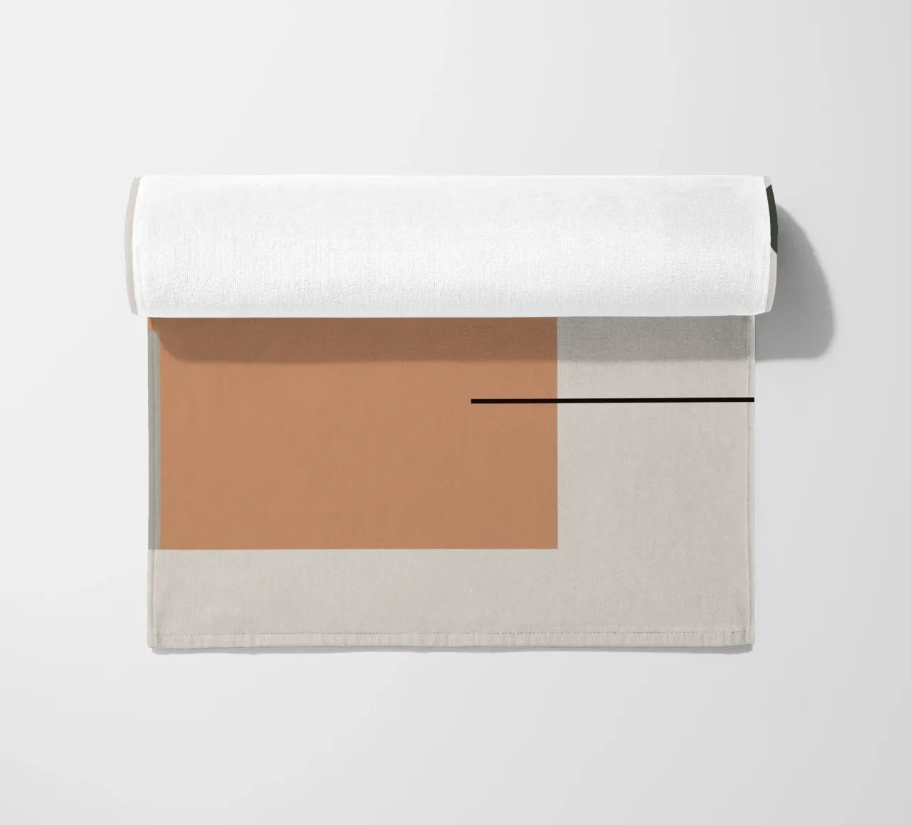 Eenvoudige harmonie - Abstracte compositie strandhanddoek van KHouse Studio