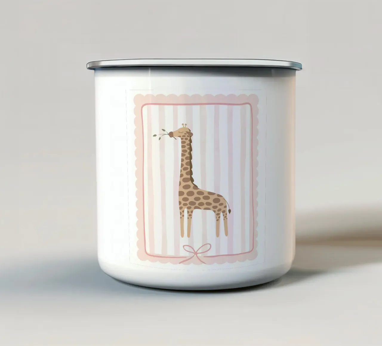 Giraffa gentile, Arte animale tazza in smalto da Littleleo