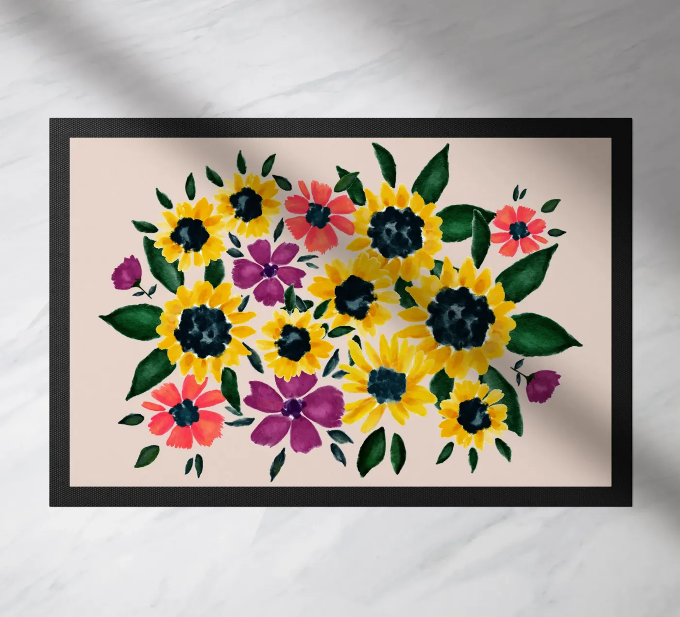 Sunflowers doormat by Petra Lang - Floral Art