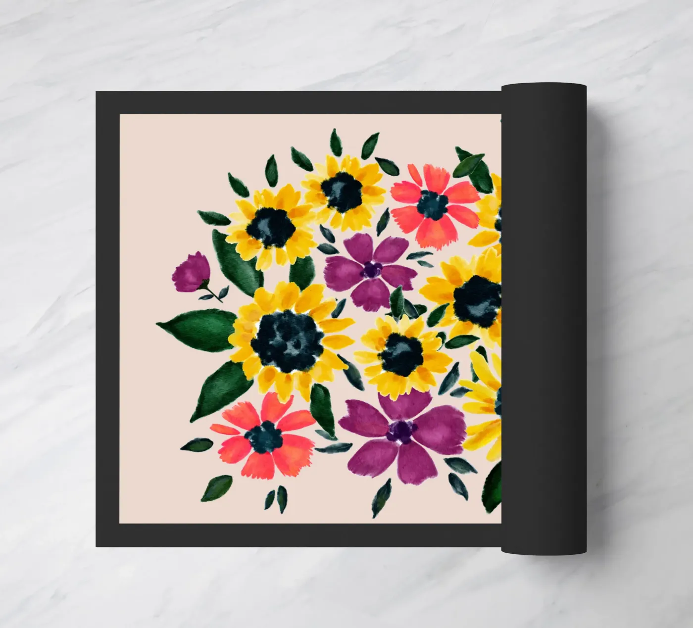 Sunflowers doormat by Petra Lang - Floral Art