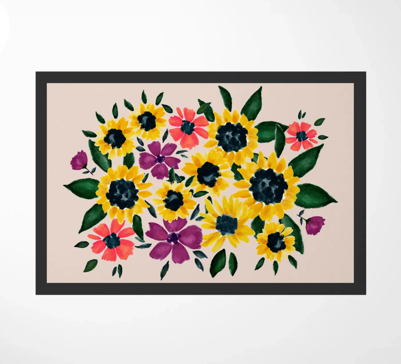 Sunflowers doormat by Petra Lang - Floral Art