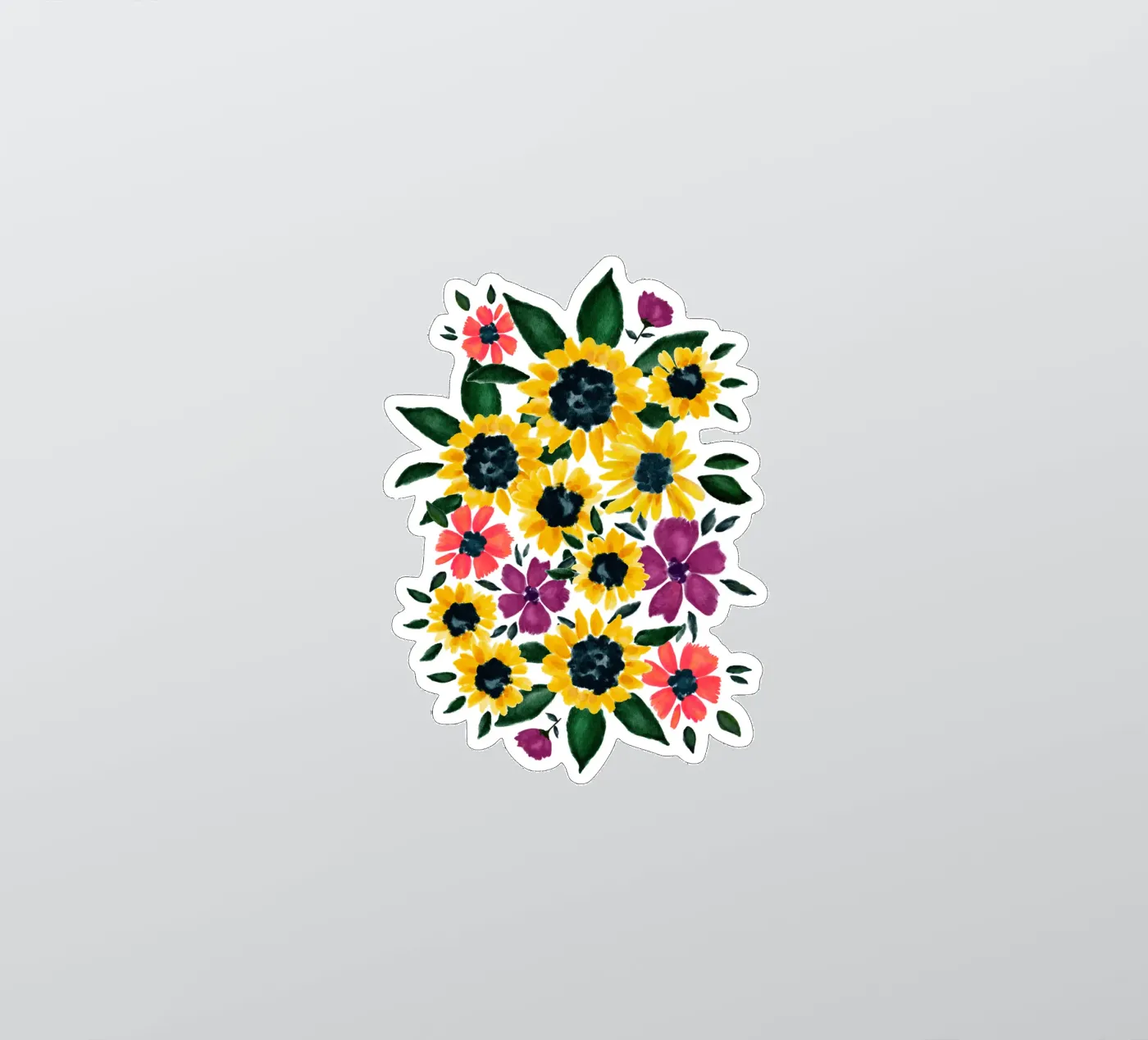 Zonnebloemen sticker van Petra Lang - Floral Art