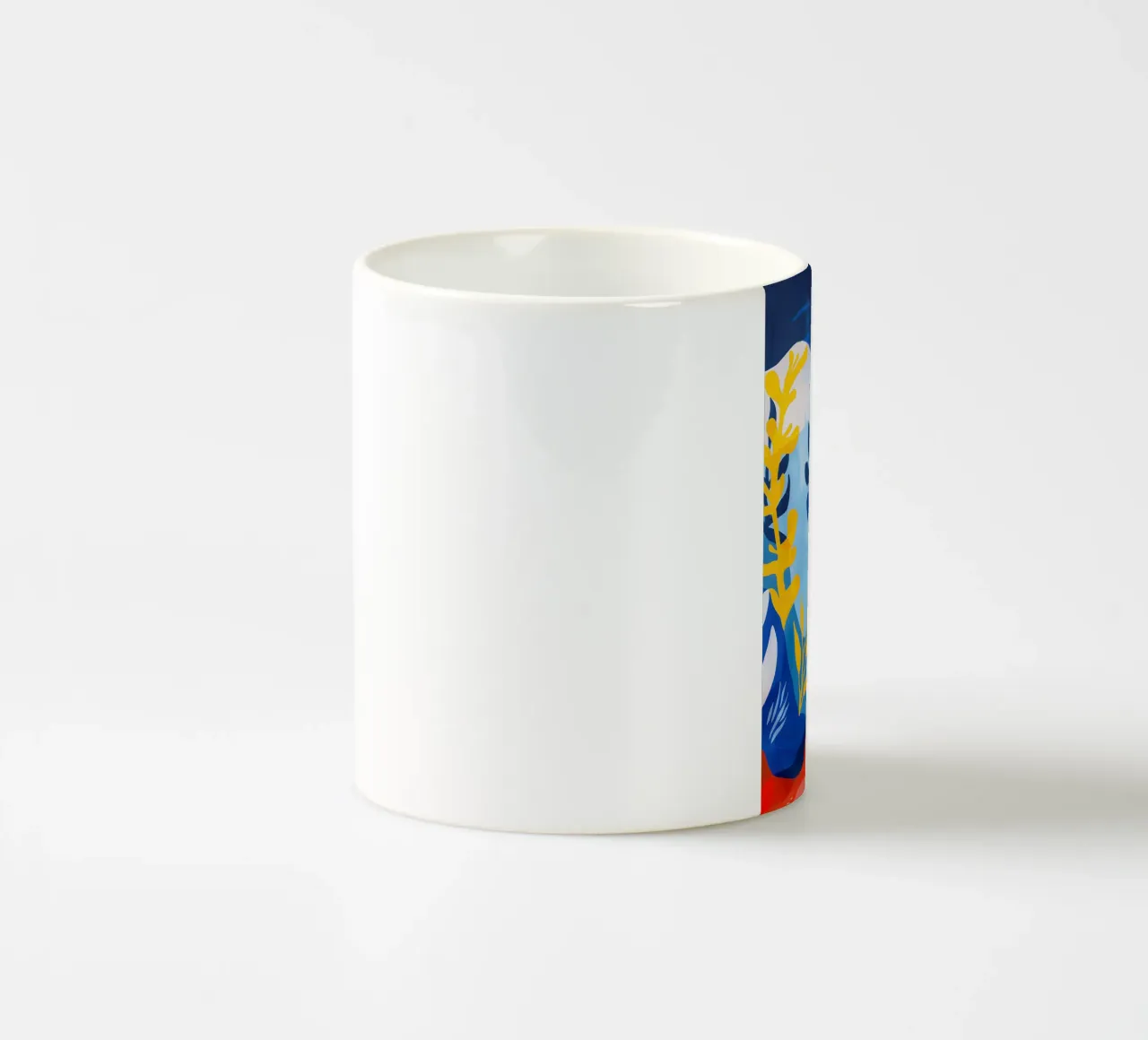 Paesaggio marino floreale con fiori di spiaggia tazza in ceramica da Autofocus