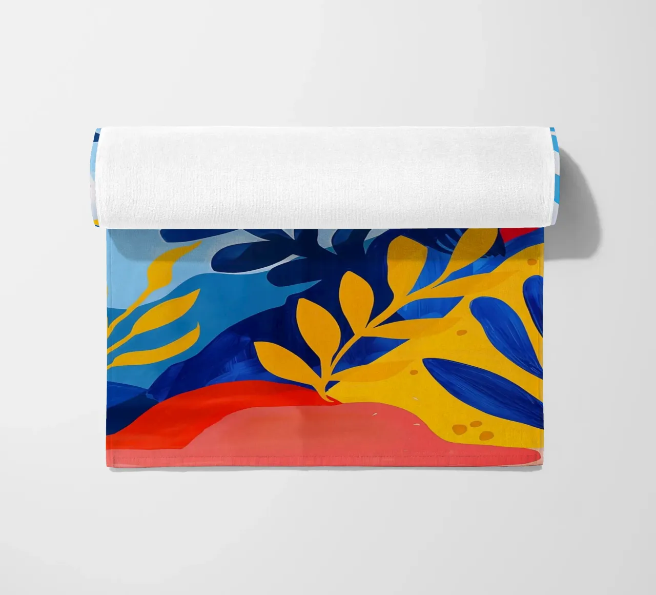 Paesaggio marino floreale con fiori di spiaggia telo mare da Autofocus