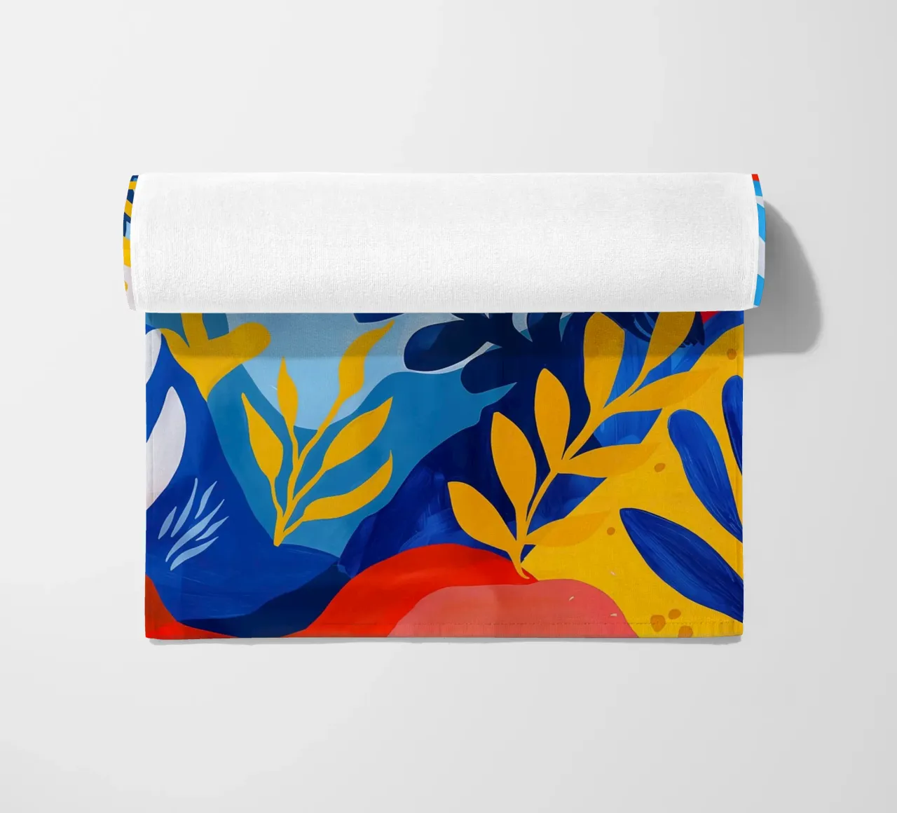 Paesaggio marino floreale con fiori di spiaggia telo mare da Autofocus