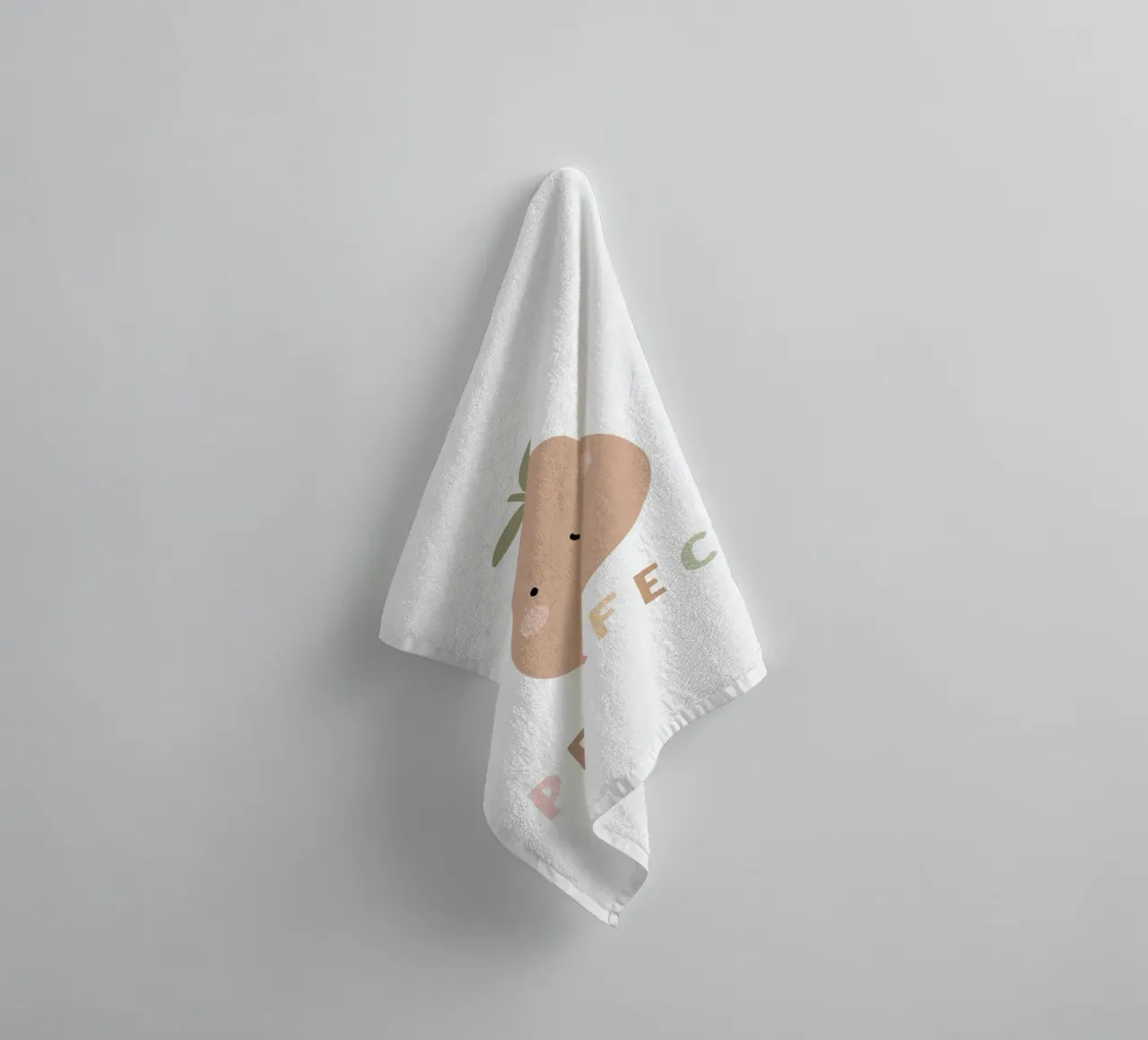 Pearfect, Playful Minimalist Fruit Print towel by Littleleo