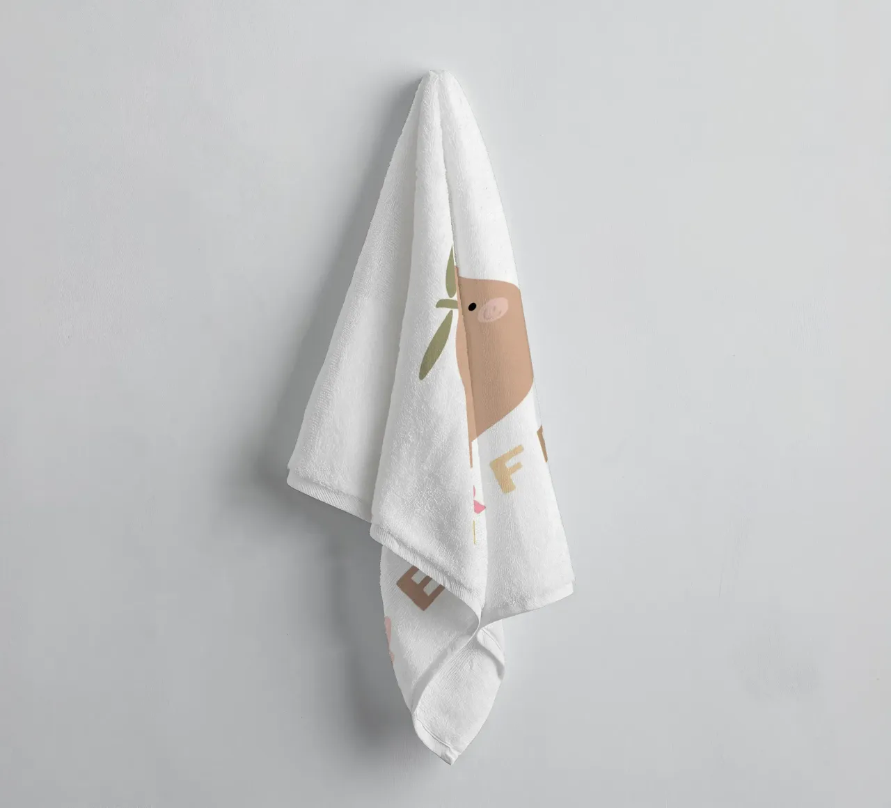 Pearfect, Playful Minimalist Fruit Print towel by Littleleo