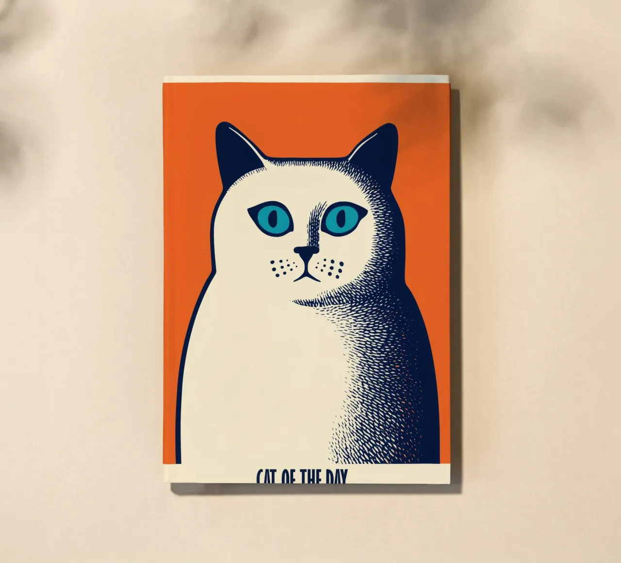 Cat Of The Day | Retro cat portrait notebook by Autofocus