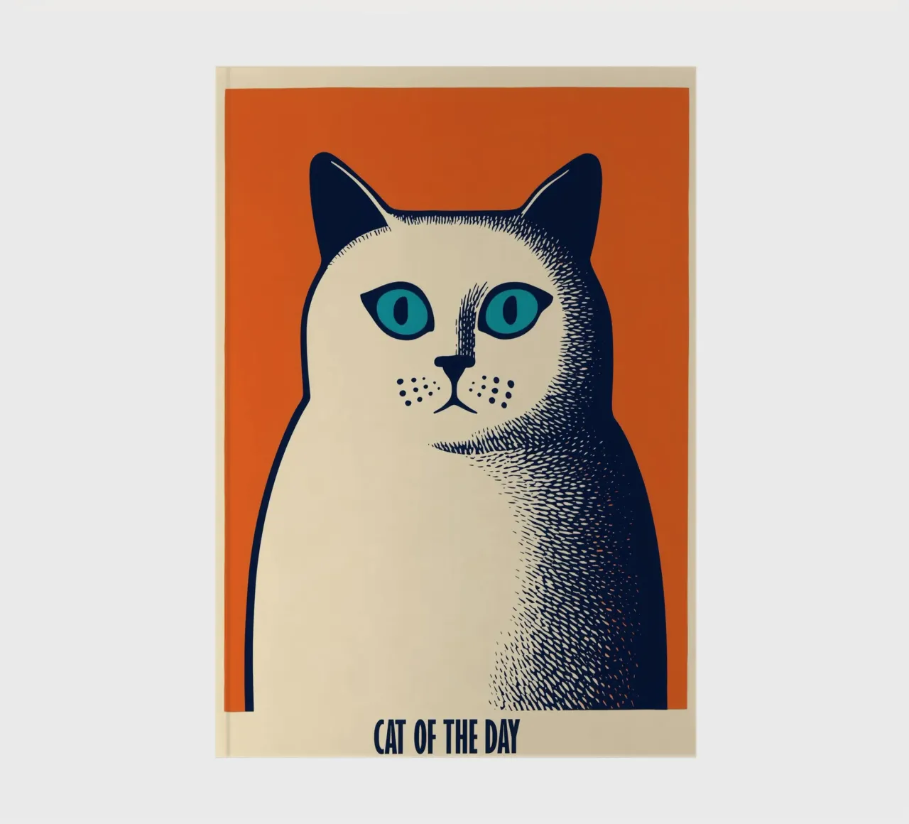 Cat Of The Day | Retro cat portrait notebook by Autofocus