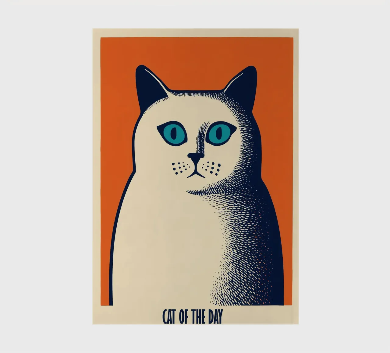 Cat Of The Day | Retro cat portrait notebook by Autofocus