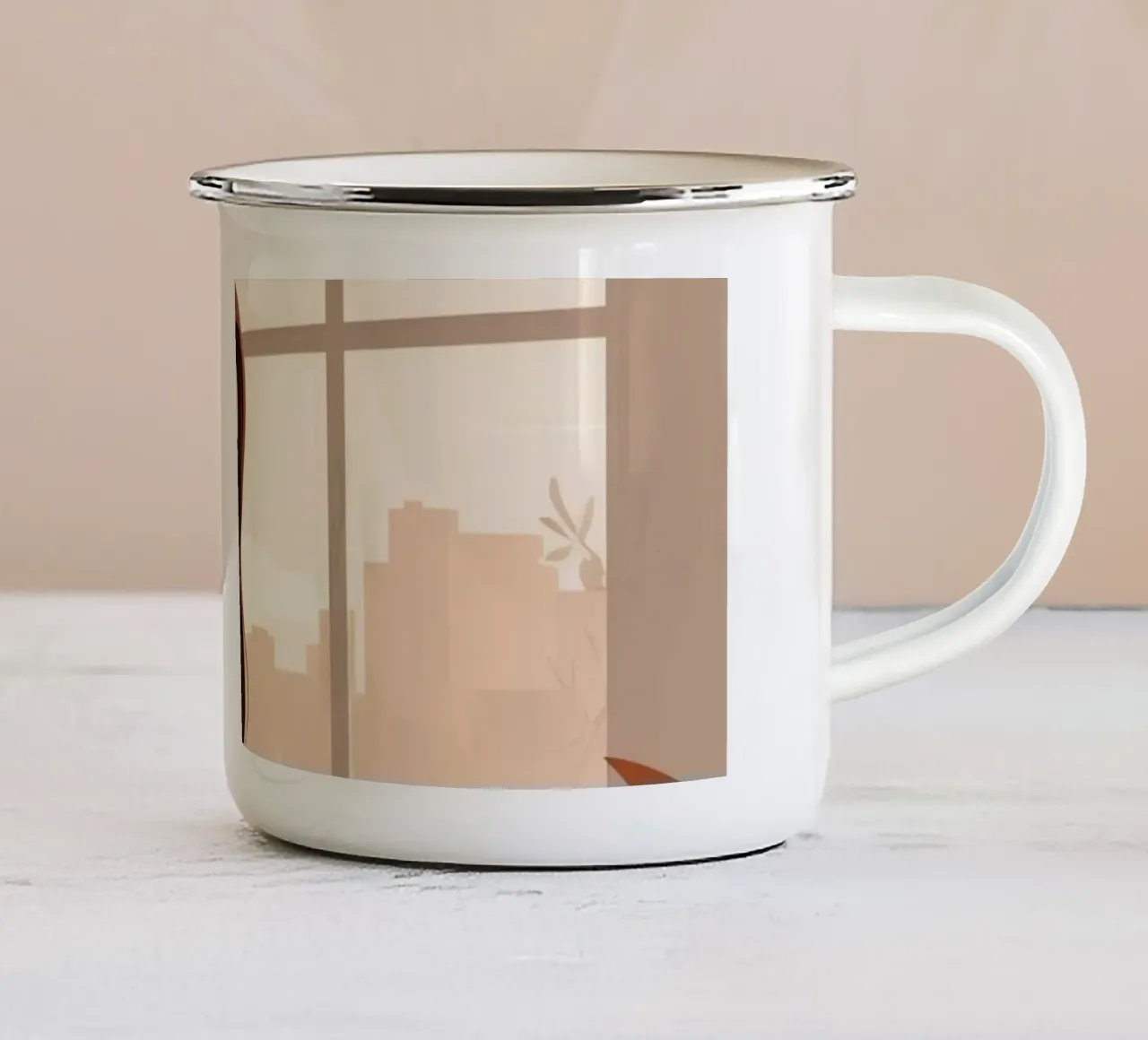 La quiete mattutina tazza in smalto da Maison Solis