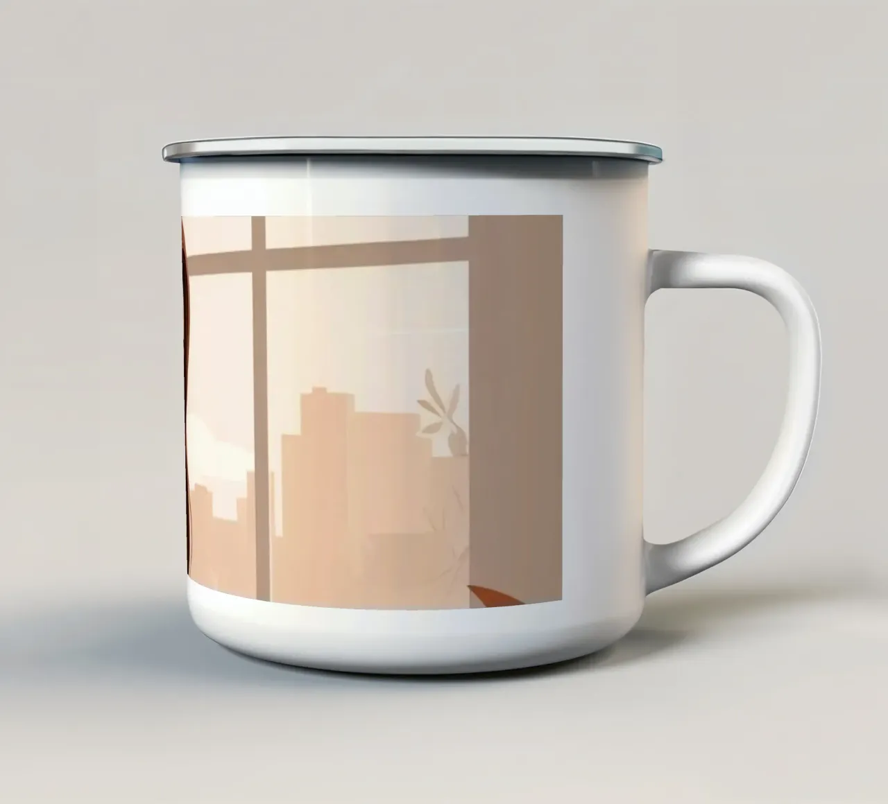 La quiete mattutina tazza in smalto da Maison Solis