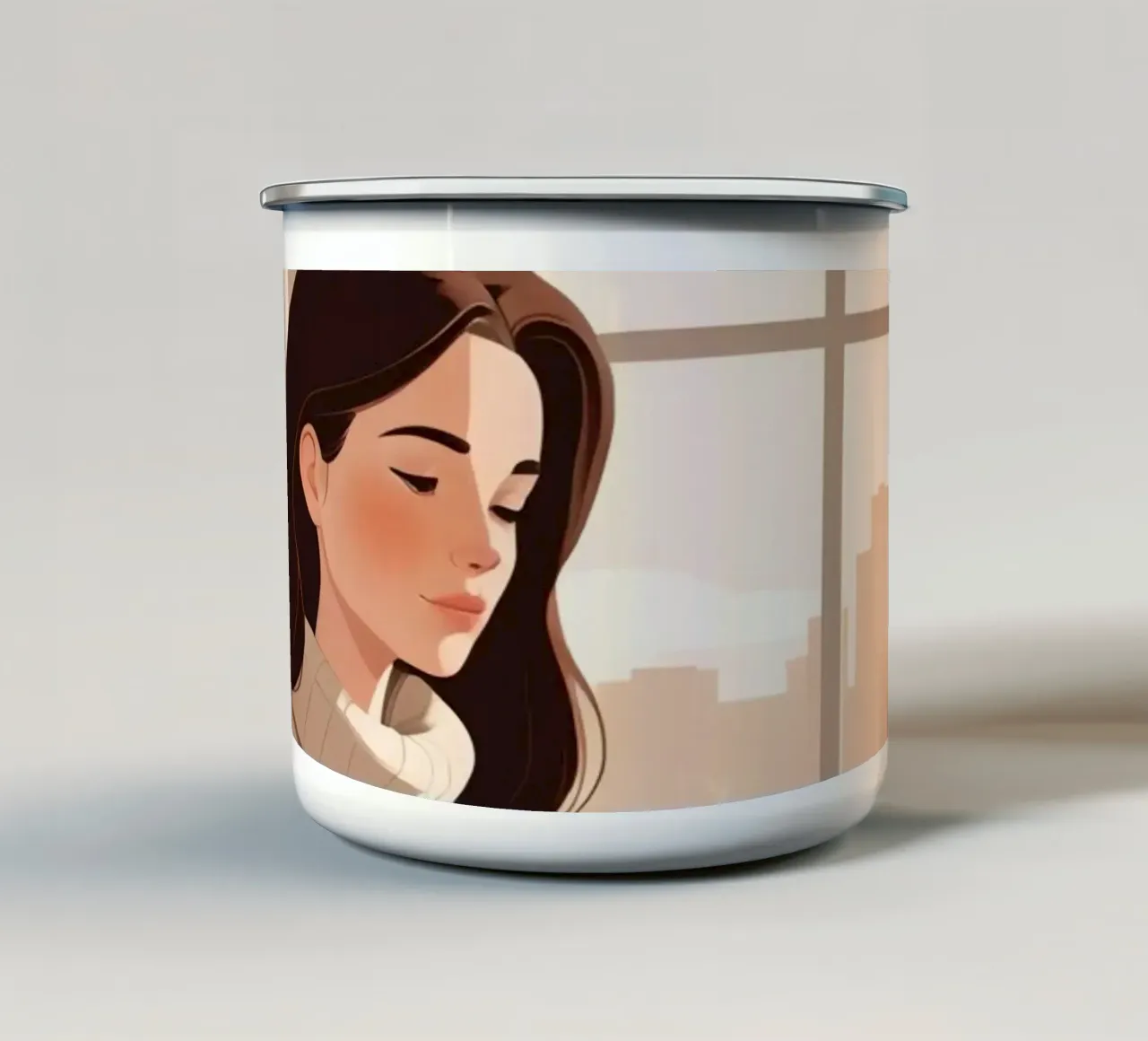 La quiete mattutina tazza in smalto da Maison Solis