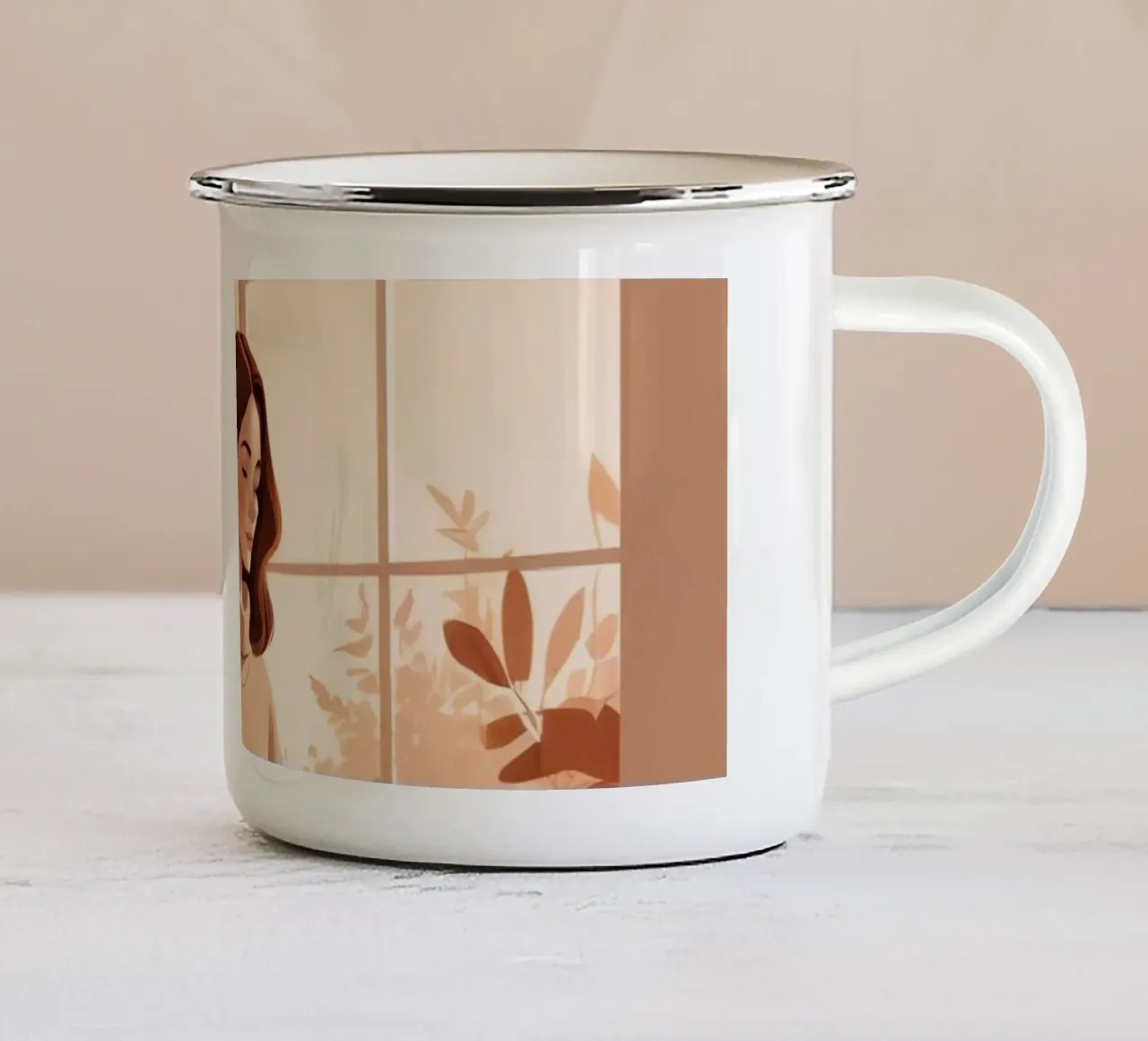 L'ora d'oro della quiete tazza in smalto da Maison Solis