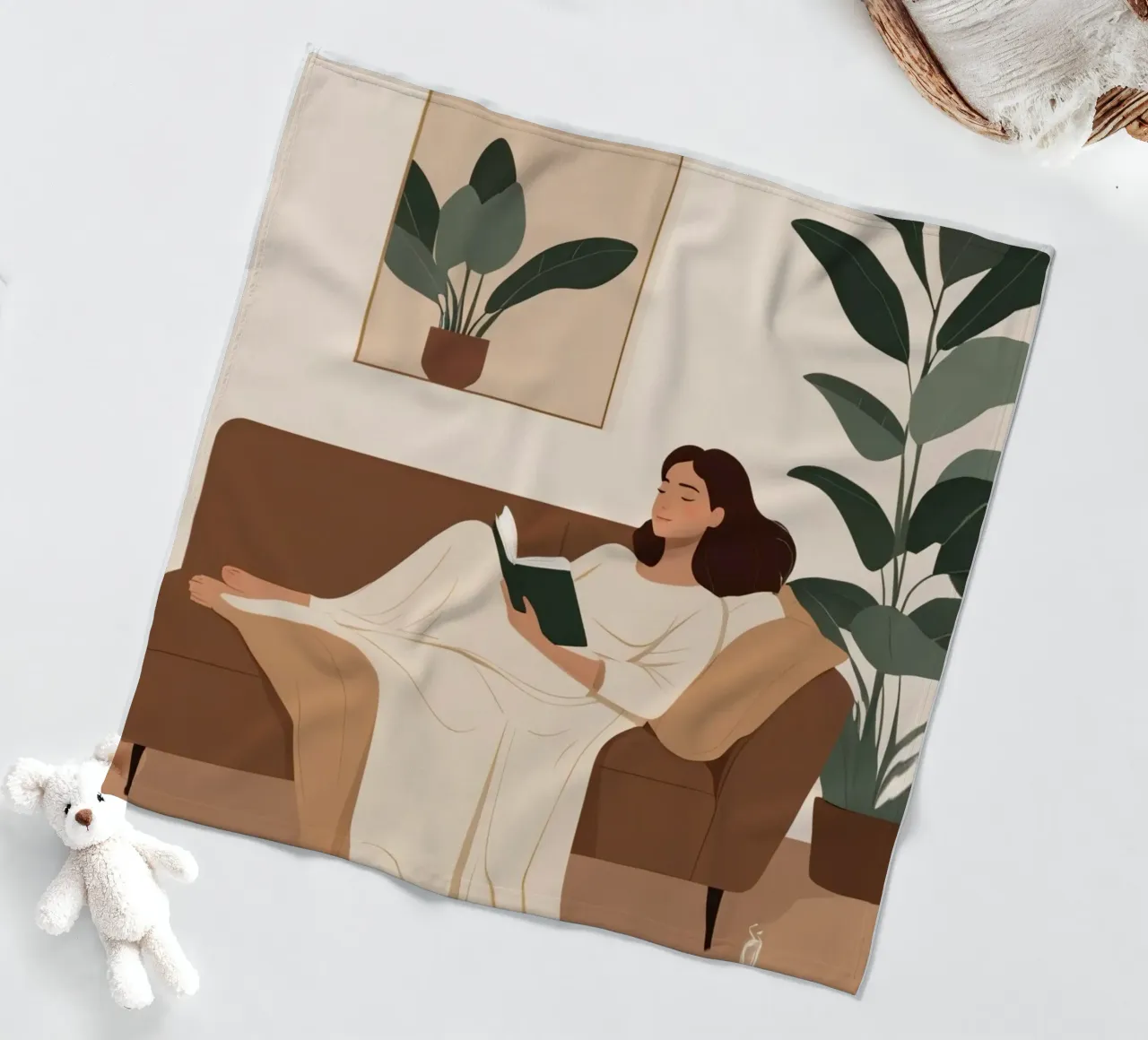 Abendliche Flucht Fleecedecke von Maison Solis