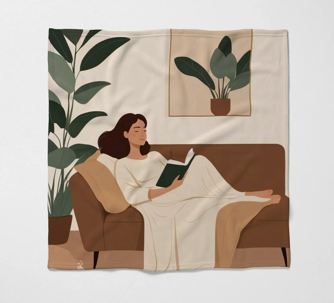 Abendliche Flucht Fleecedecke von Maison Solis